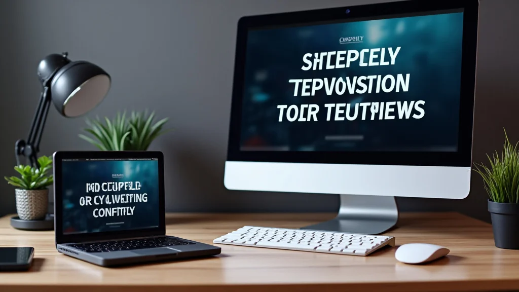 The image shows a clean desk setup with a sleek monitor, ergonomic keyboard, and mouse, perfect for upgrading your workspace.